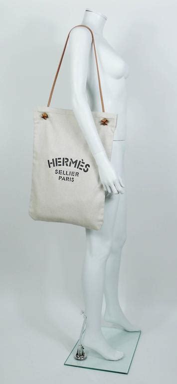 Hermes Vintage Aline XL Canvas Tote Bag 